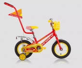 Детский велосипед FORWARD METEOR12алюмин.(12" 1ск) с ручкой красный
