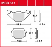 Тормозные колодки TRW MCB517