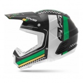 Кроссовый шлем EVS T5 Rally черный, белый, зеленый L