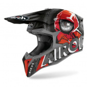 Кроссовый шлем Airoh Wraap Cеро-Красный S