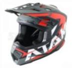 Шлем кроссовый Ataki JK801 Rampage красный/серый матовый, XL