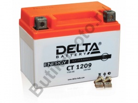 Гелевый аккумулятор Delta CT 1209 12V/9Ah (YTX9-BS, YTX9)