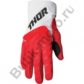 Перчатки для мотокросса Thor Spectrum бело - красные L