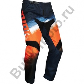 Детские штаны для мотокросса Thor Sector Vapor сине - оранжевые 24