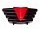 Бампер Corot Tube Black/Plate Red CrossPro 2CP02600000504