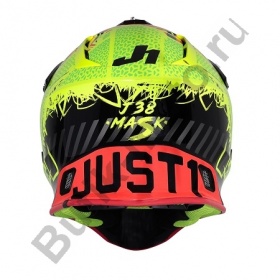 Шлем кроссовый JUST1 J38 Mask Hi-Vis желтый/красный/черный, S