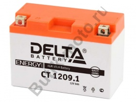 Гелевый аккумулятор Delta CT 1209.1 12V/9Ah (YT9B-4, YB9-B, GT9B-4)