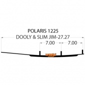 Конек для лыж снегохода Polaris XC SP/HO IQ/FST IQ/TRAIL RMK/SWITCHBACK/IQ SHIFT/IQ LXT/SHIFT 136 500/550/600/700/800 2007-2013 WEARBAR DOOLY DP4-1225