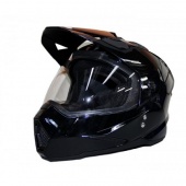 Шлем мотард ATAKI JK802 Solid черный глянцевый, M