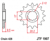 Звезда ведущая JT KTM SX50/105, JTF1907.14