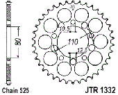 Звезда задняя JTR 1332 (41)