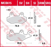 Тормозные колодки TRW MCB615SI