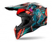 Кроссовый шлем Airoh Wraaap Cyber Orange Gloss L