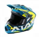 Шлем кроссовый Ataki JK801 Rampage синий/желтый глянцевый, S