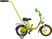 Детский велосипед Racer 903-12 с ручкой зеленый 