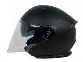 Шлем открытый со стеклом Ataki JK526 Solid (черный матовый, S