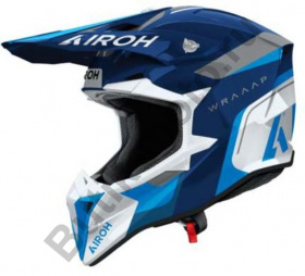 Кроссовый шлем Airoh Wraaap Conquer Blue Gloss L