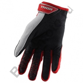 Детские перчатки для мотокросса Thor S20Y Spectrum серо-красные 2XS