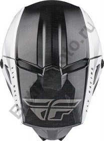 Шлем кроссовый FLY RACING KINETIC Straight Edge черный/белый, 2XL