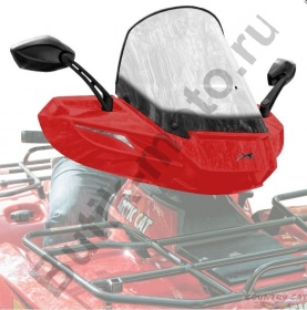 Стекло для квадроцикла универсальное с зеркалами ATV WindPro Viper Red 1436-538