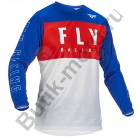 Джерси FLY RACING F-16 (2022) (детская) (красный/белый/синий, YS