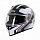 Шлем (модуляр + очки) Ataki JK902 Shape белый/серый глянцевый, M