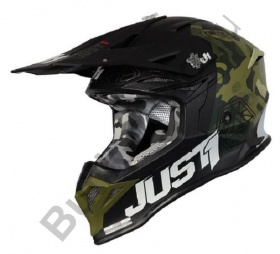 Шлем кроссовый JUST1 J39 Kinetic камуфляж/хаки/черный матовый, L