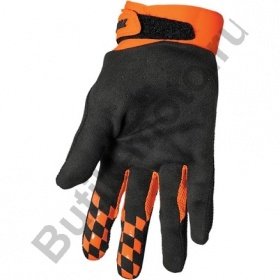 Перчатки для мотокросса Thor Draft S22 черно - оранжевые 2XL