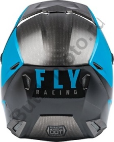 Шлем кроссовый FLY RACING KINETIC Straight Edge синий/серый/черный, 2XL