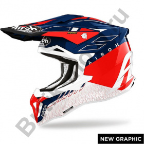 Кроссовый шлем Airoh Strycker Skin Red Gloss S