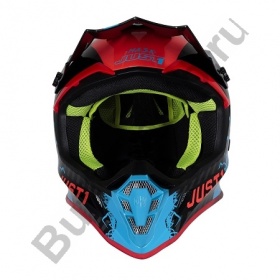 Шлем кроссовый JUST1 J38 Mask синий/красный/черный, L	