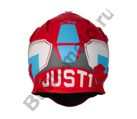 Шлем кроссовый JUST1 J38 Korner синий/красный матовый, S
