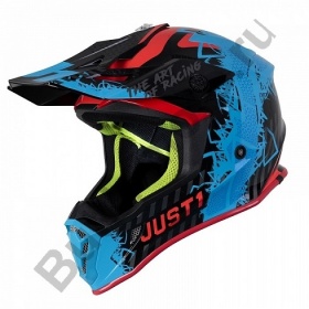 Шлем кроссовый JUST1 J38 Mask синий/красный/черный, S