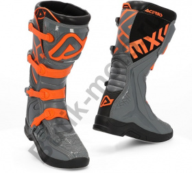 Мотоботы кроссовые Acerbis X-TEAM Grey/Orange, (р.41)