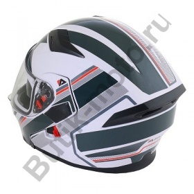 Шлем модуляр ATAKI JK902 Shape белый/серый глянцевый, XL